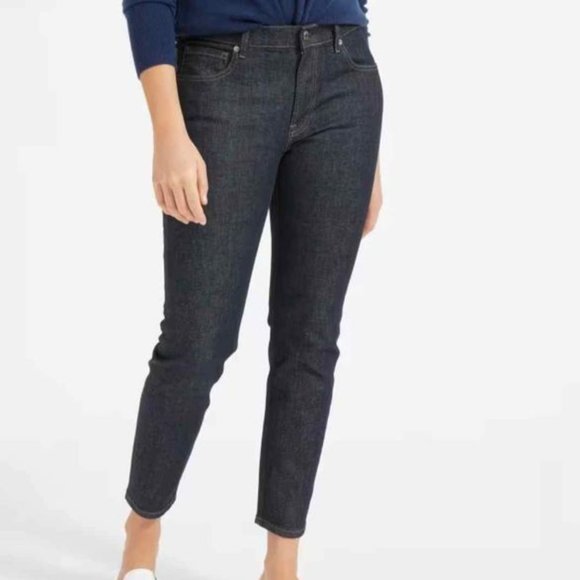 BNWT Everlane Mid Rise Skinny Denim - Dark Indigo Ankle Size 26 - Picture 3 of 4
